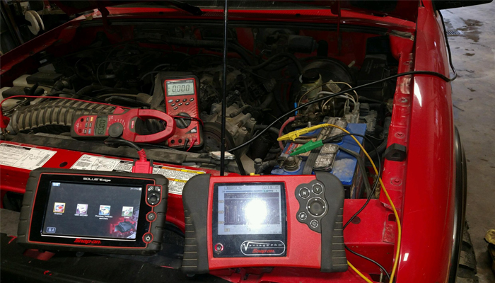 Computer diagnostic equipment used to troubleshoot vehicle problems